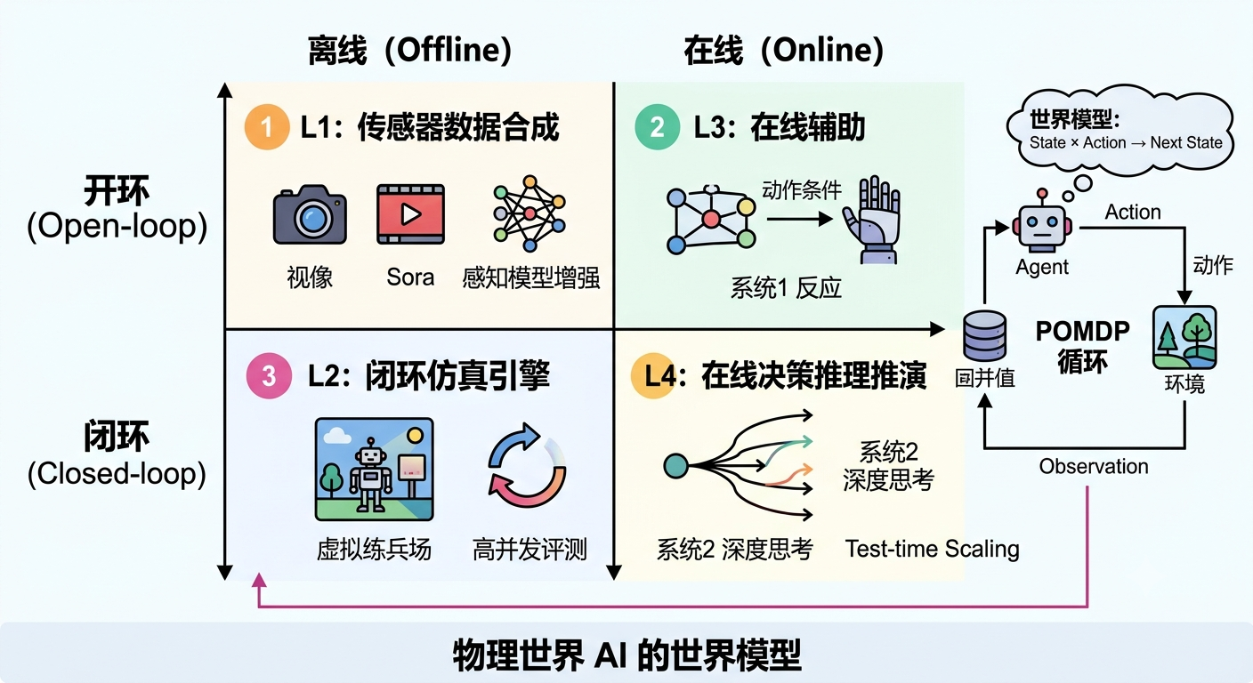 谈论 World Model，请先对齐你的坐标！World Model 的四个象限